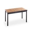 Ausziehtisch NIEHOFF �Nantes Esstisch 180x100cm� Teakholz Aluminium schwarz